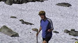 Even Michael has been sliding on the snow at Halvfjerdingsvatnet